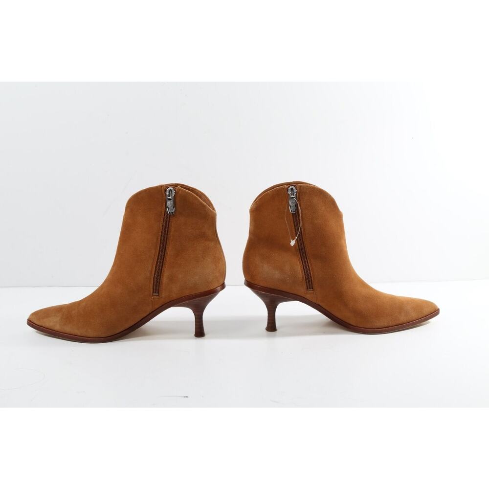 SIGERSON MORRISON Light Brown Suede Pointed Western Ankle Boots Booties Sz 37 - Picture 3 of 11